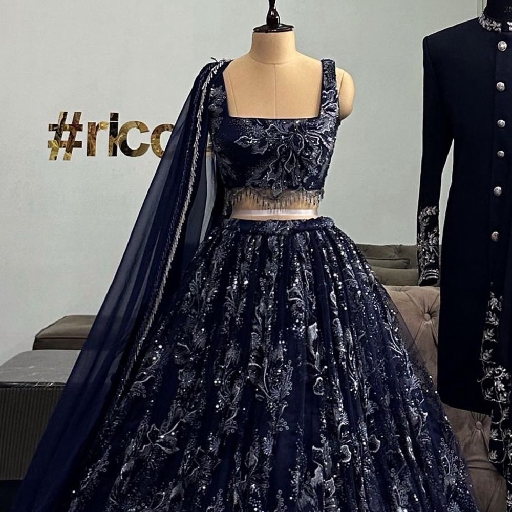 Navy Blue Lehenga Choli